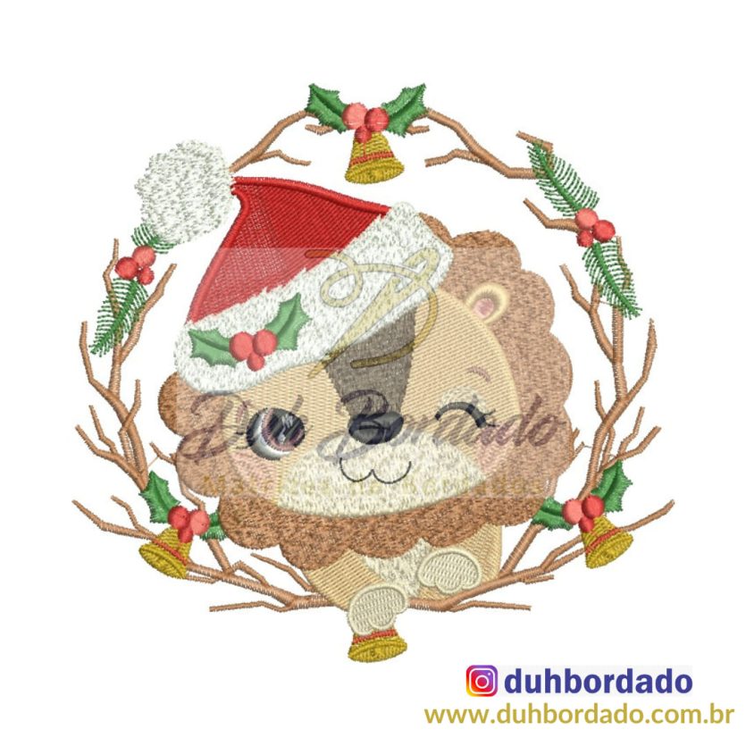 Matriz de Bordado Leão Natal