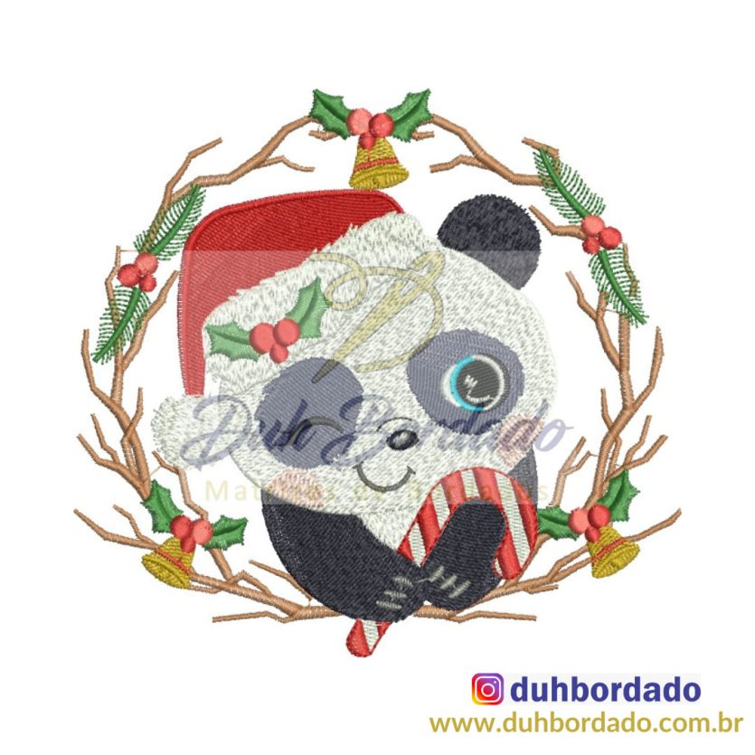 Matriz de Bordado Panda Natal