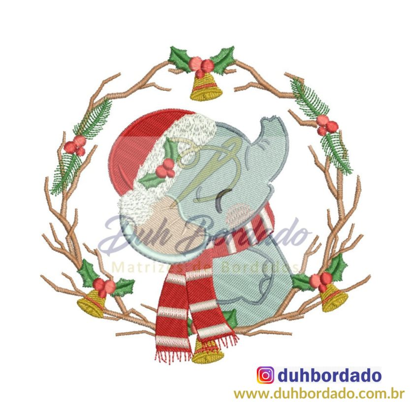 Matriz de Bordado Elefante Natal