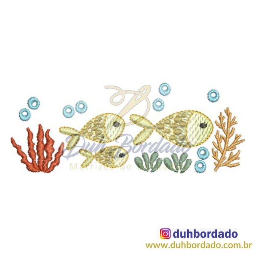 Matriz de Bordado Peixes