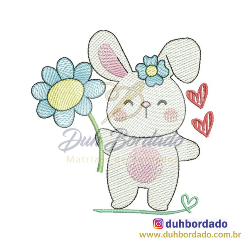 Matriz de Bordado Coelha Menina