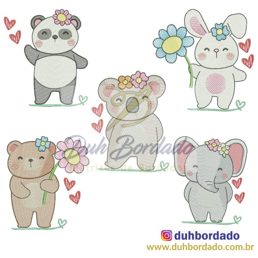 Coleção Matrizes de Bordados Safari Menina Completa
