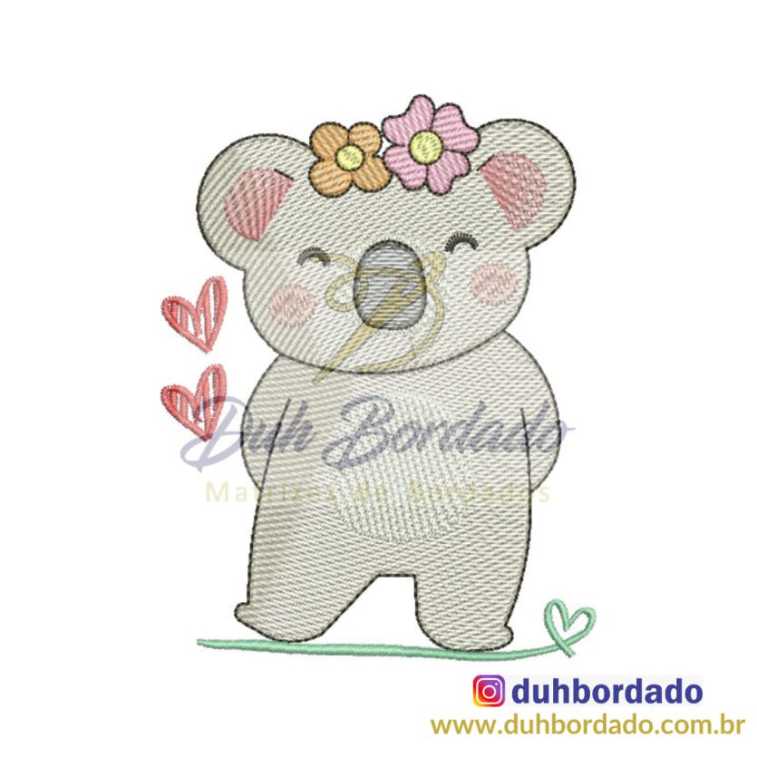 Matriz de Bordado Coala Menina