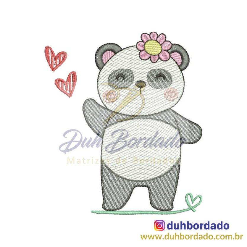 Matriz de Bordado Panda Menina