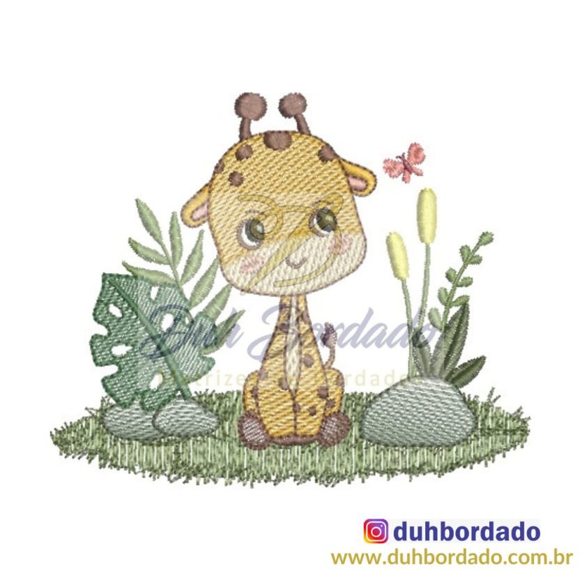 Matriz de Bordado Girafa