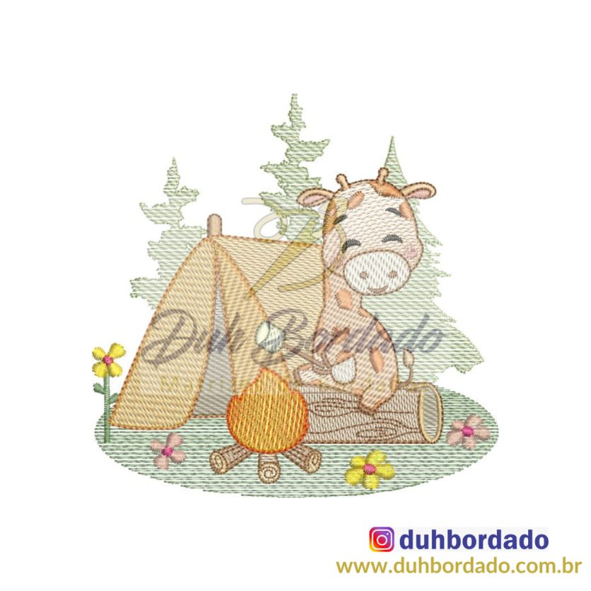 Matriz de Bordado Girafa