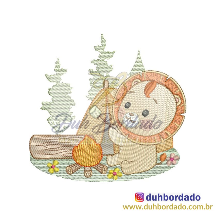 Matriz de Bordado Leão