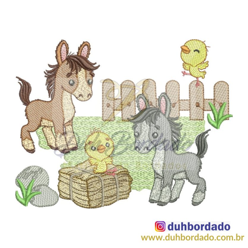 Matriz de Bordado Cavalinhos