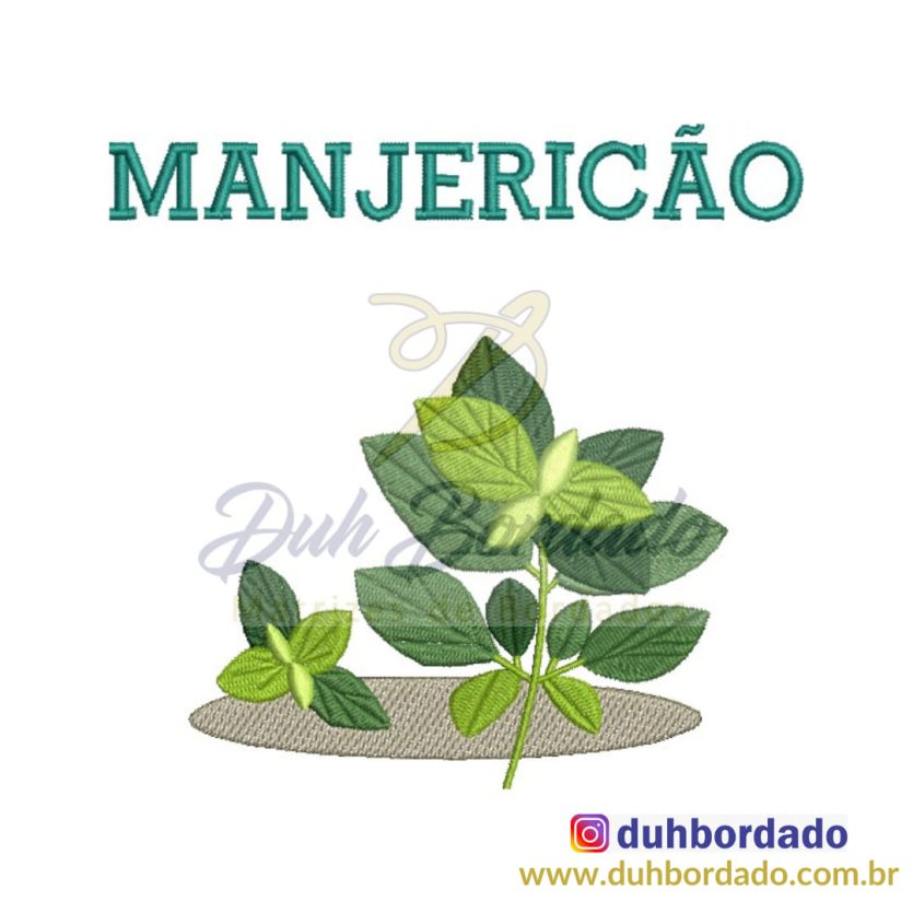 Matriz de Bordado Manjericão