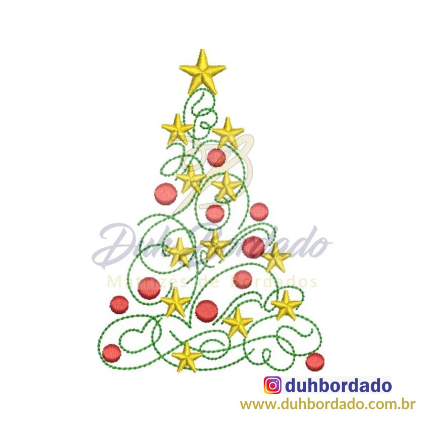 Matriz de Bordado Árvore de Natal