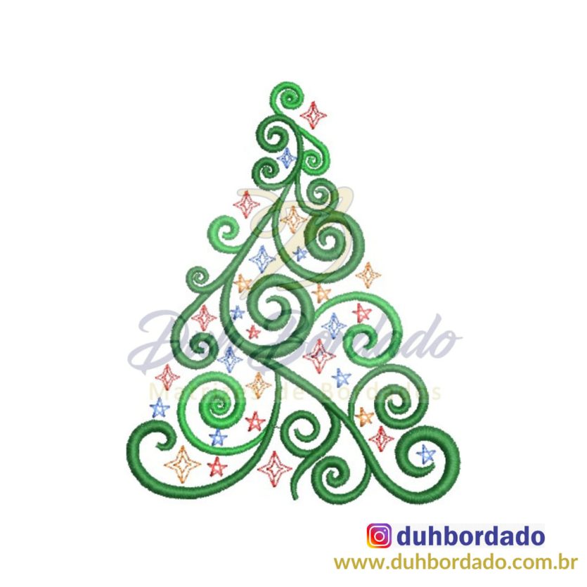 Matriz de Bordado Árvore de Natal