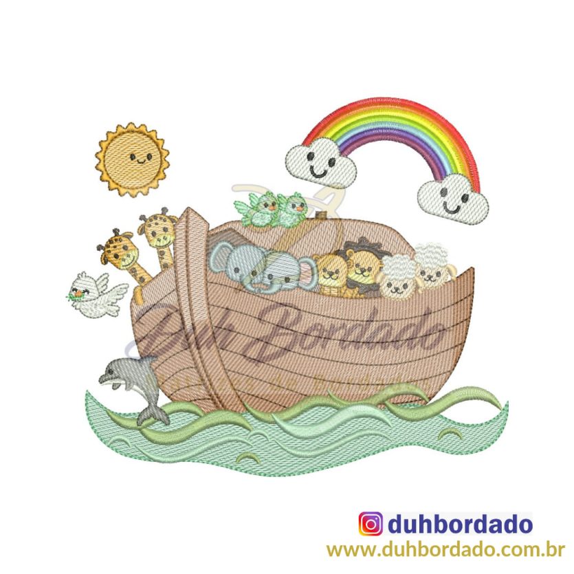 Matriz de Bordado Arca de Noé