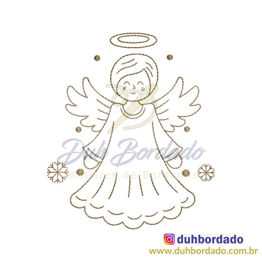 Matriz de Bordado Anjo de Natal