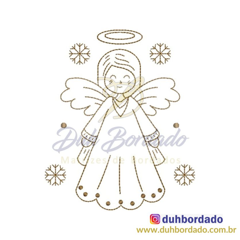 Matriz de Bordado Anjo de Natal