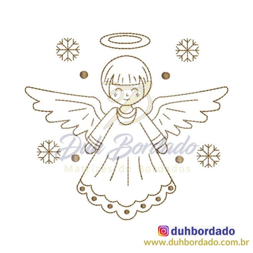Matriz de Bordado Anjo de Natal