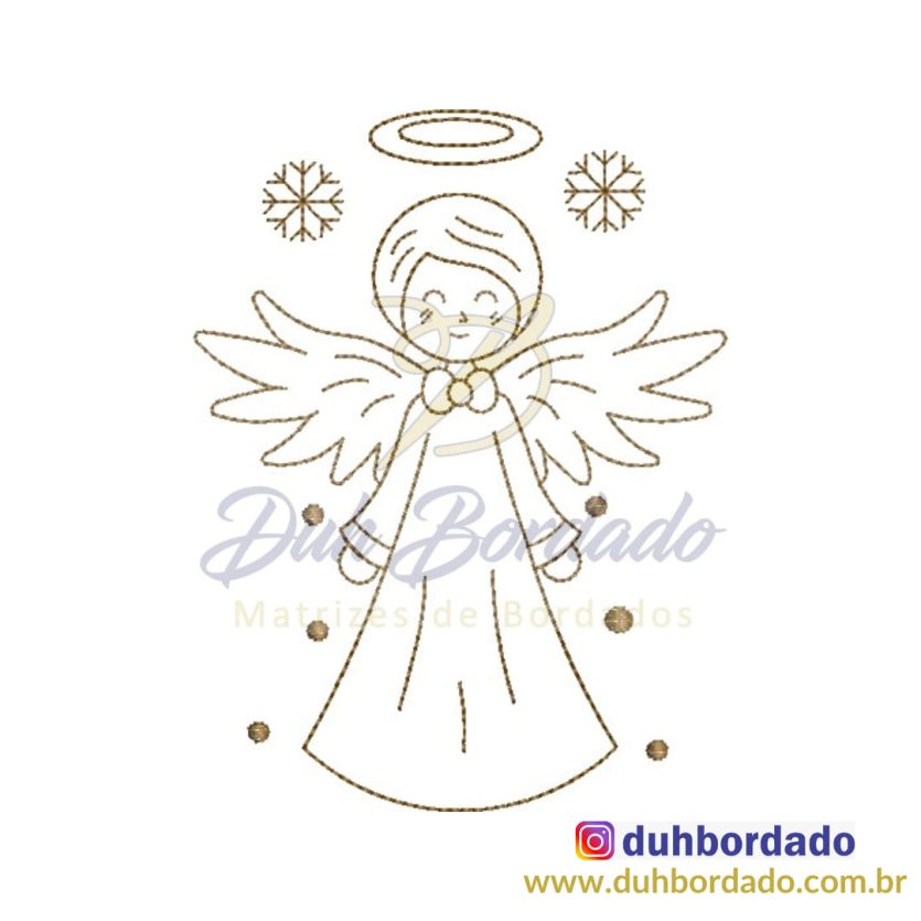 Matriz de Bordado Anjo de Natal