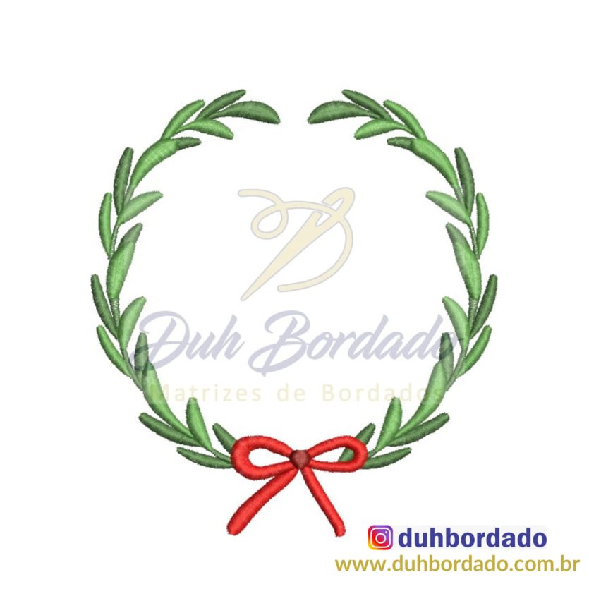 Matriz de Bordado Moldura Guirlanda Natal