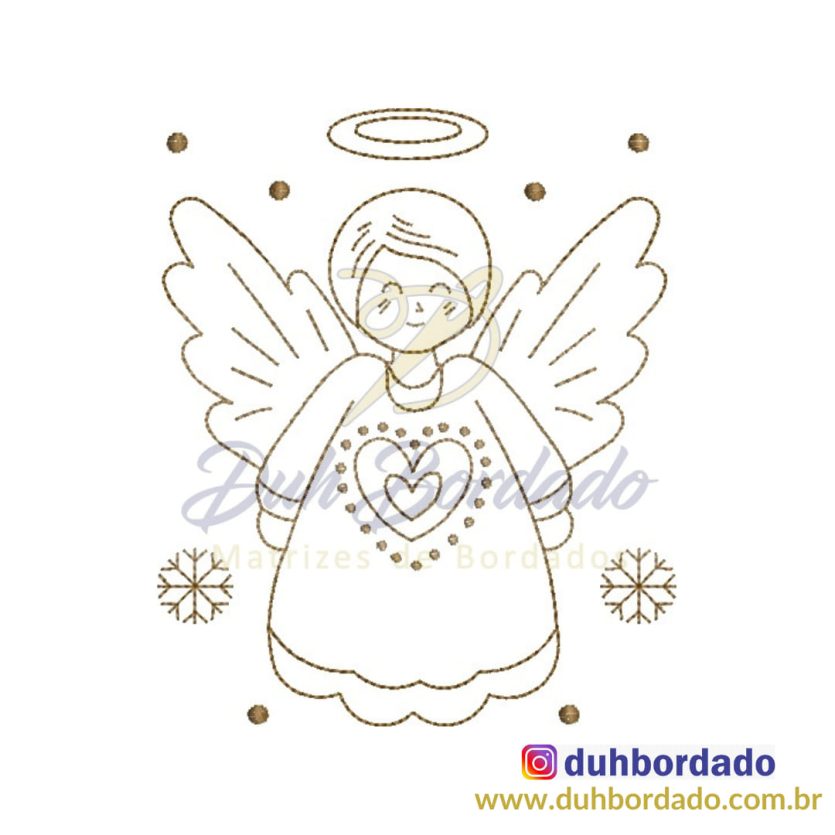 Matriz de Bordado Anjo de Natal