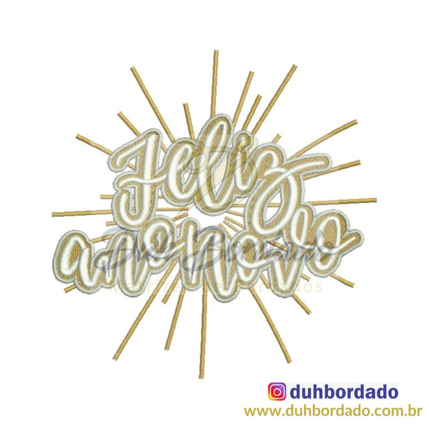 Matriz de Bordado Ano Novo