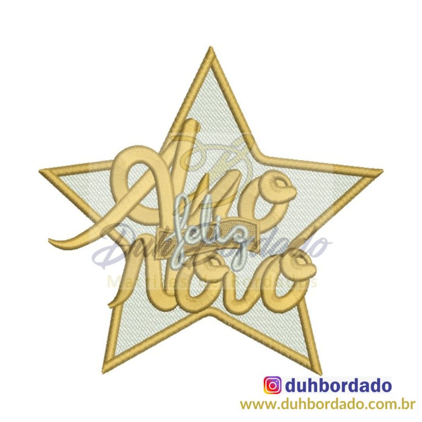 Matriz de Bordado Ano Novo