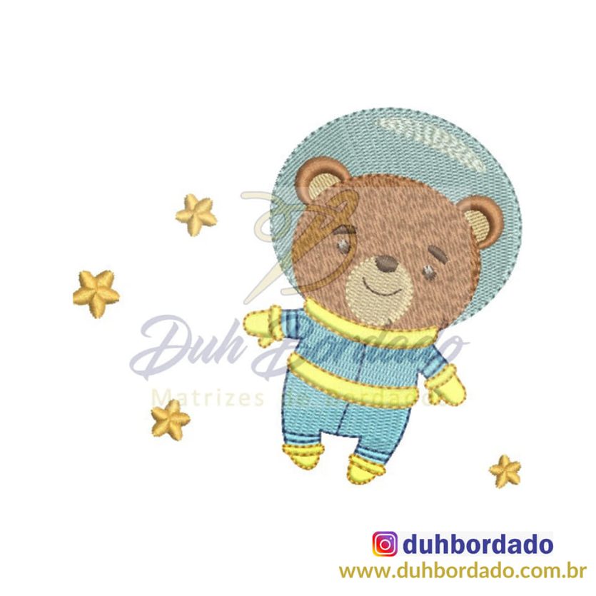 Matriz de Bordado Urso Astronauta