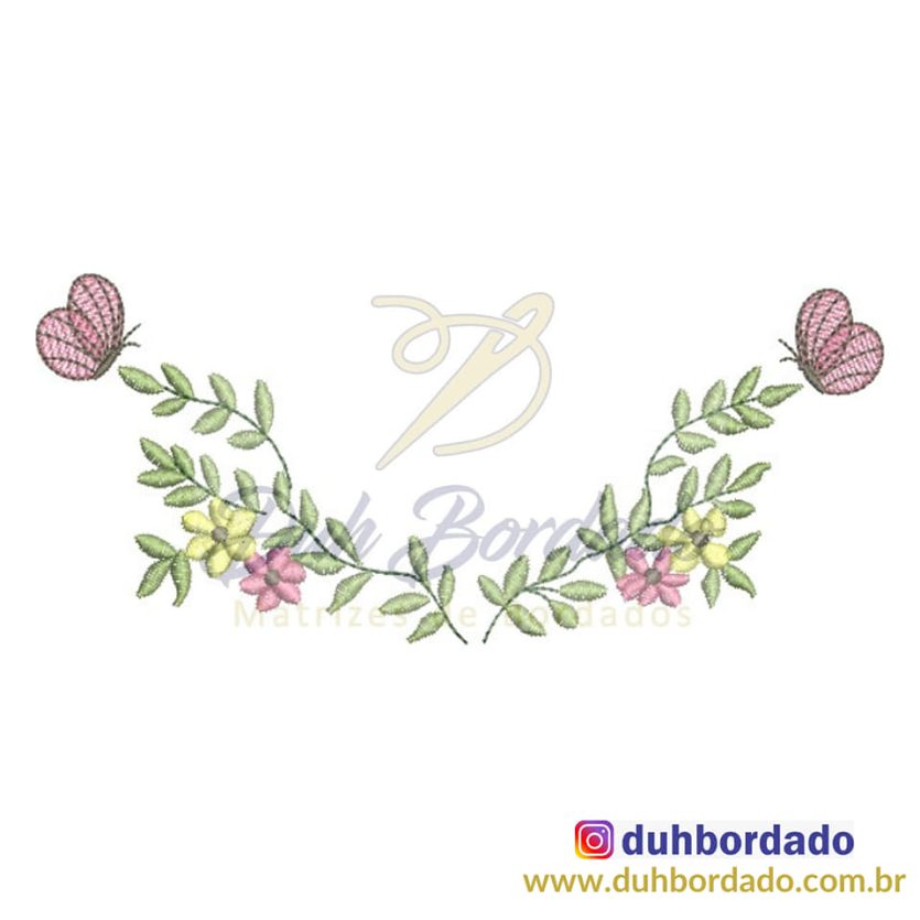 Matriz de Bordado Floral