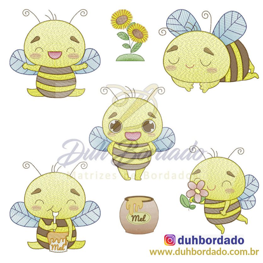 Coleção Matrizes de Bordados Abelhas Completa