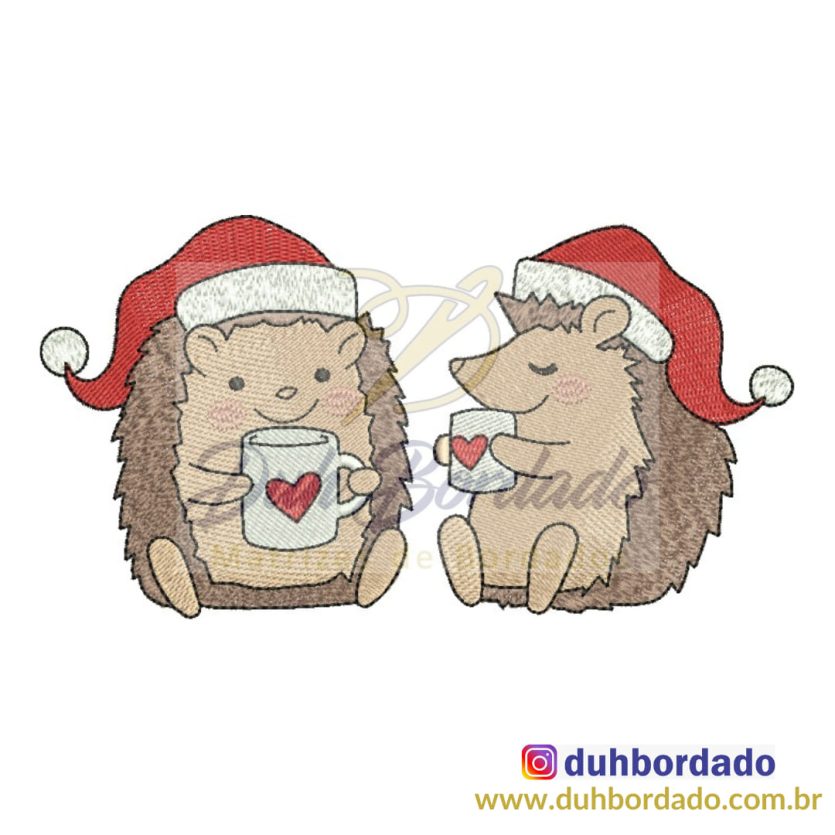 Matriz de Bordado Ouriços Natal