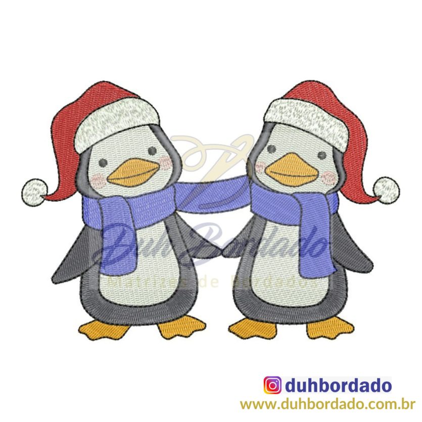 Matriz de Bordado Pinguim Natal