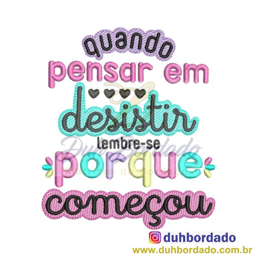 Matriz de Bordado Frase Motivacional