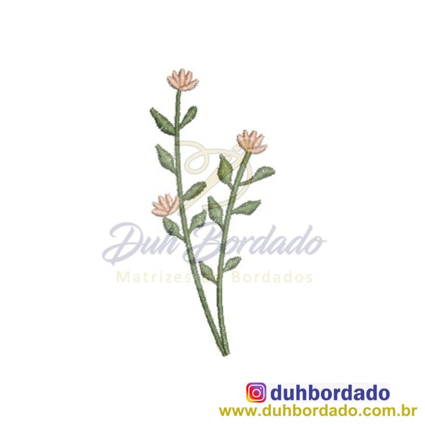 Matriz de Bordado Flores