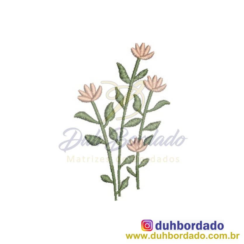 Matriz de Bordado Flores