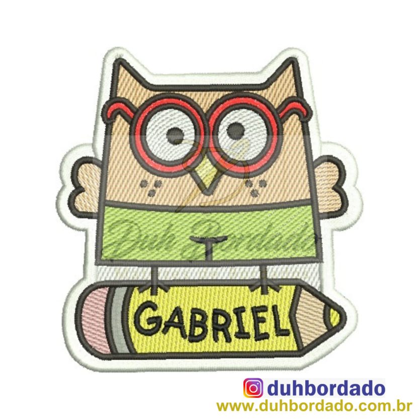 Matriz de Bordado Coruja