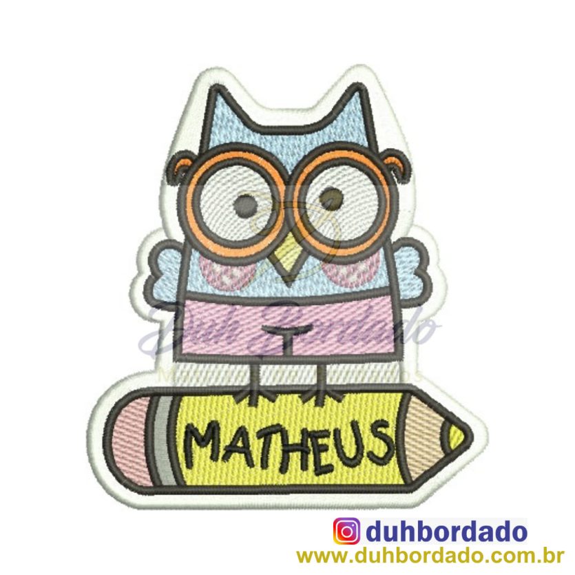 Matriz de Bordado Coruja