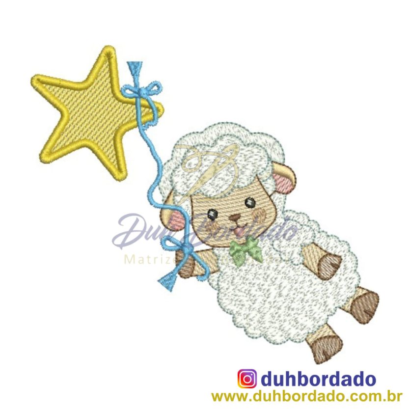Matriz de Bordado Ovelha Menino