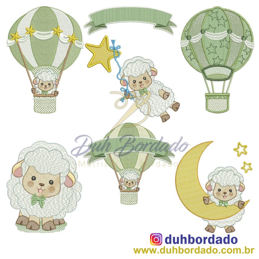 Coleção Matrizes Bordados Ovelhas Completa