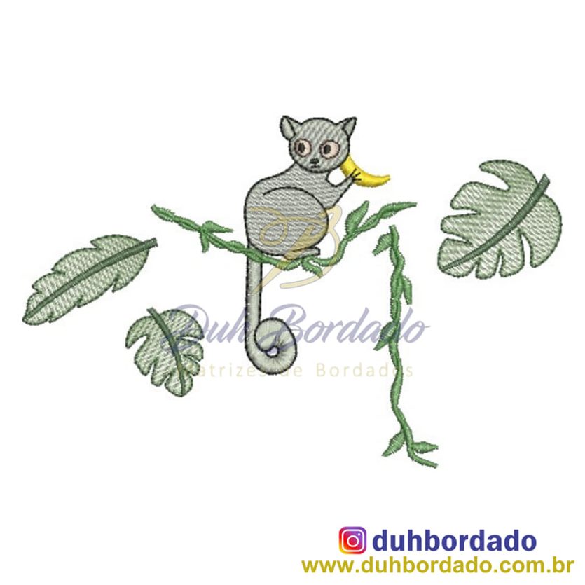 Matriz de Bordado de Lêmure