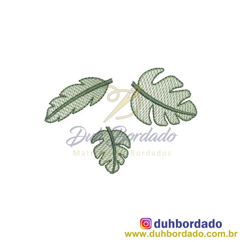 Matriz de Bordado Folhas