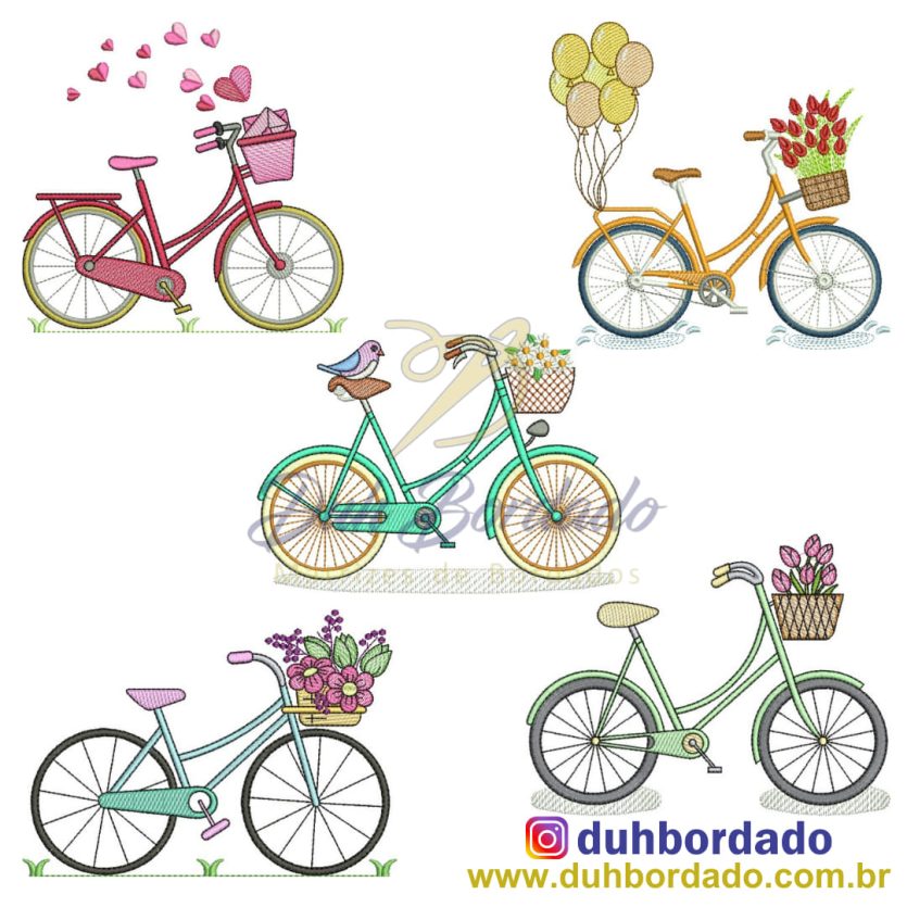 Coleção Matrizes de Bordados Bicicletas Completa