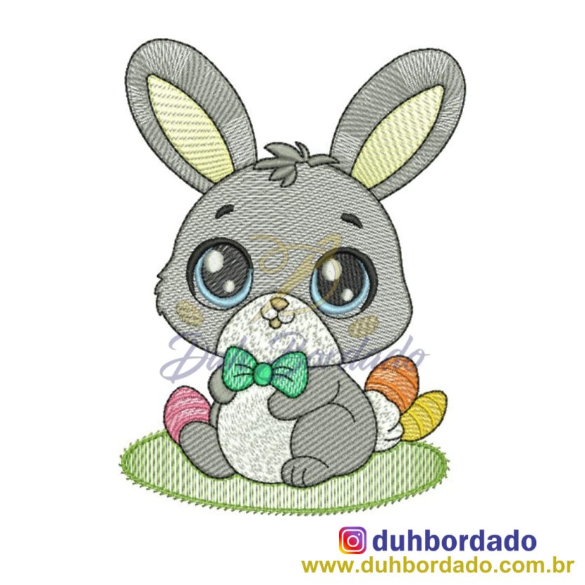 Matriz de Bordado Coelho de Páscoa