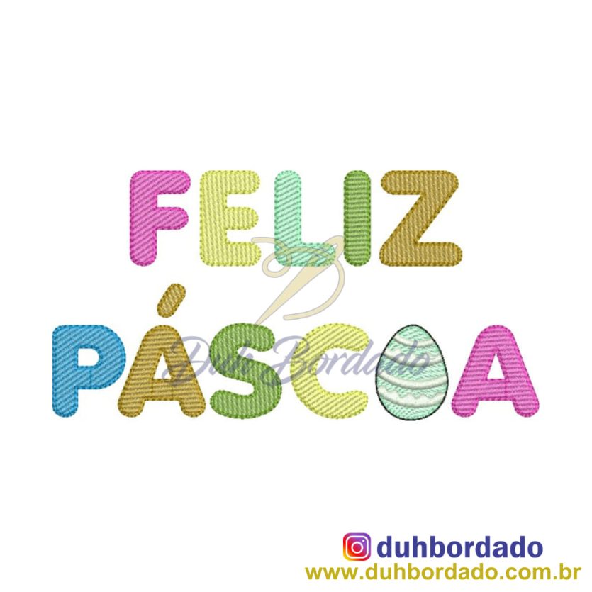 Matriz de Bordado Feliz Páscoa
