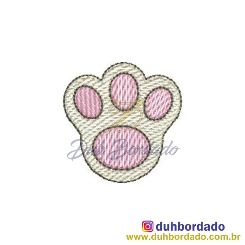 Matriz de Bordado Pegada Coelho de Páscoa