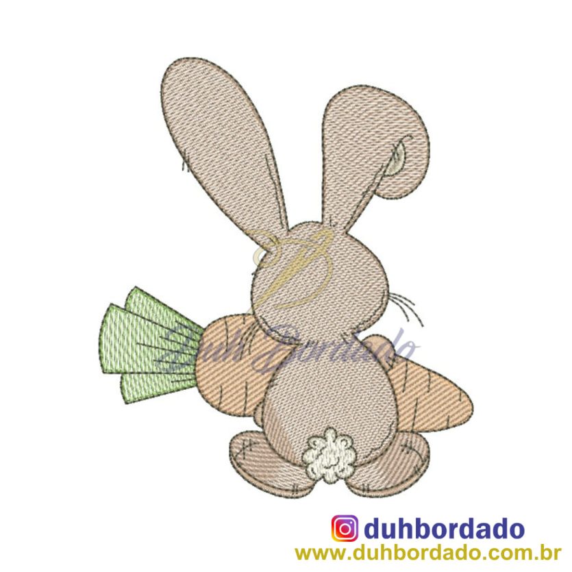 Matriz de Bordado Coelho de Páscoa