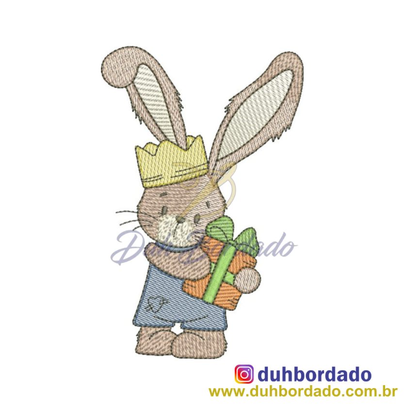 Matriz de Bordado Coelho de Páscoa