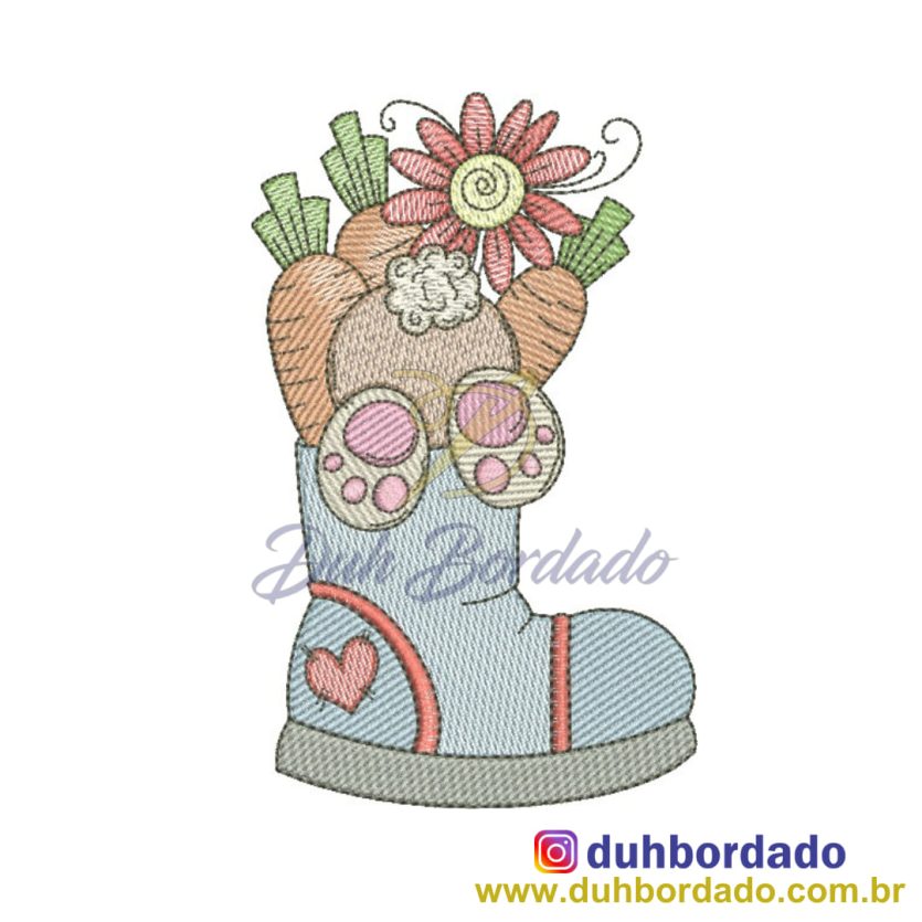 Matriz de Bordado Coelho de Páscoa