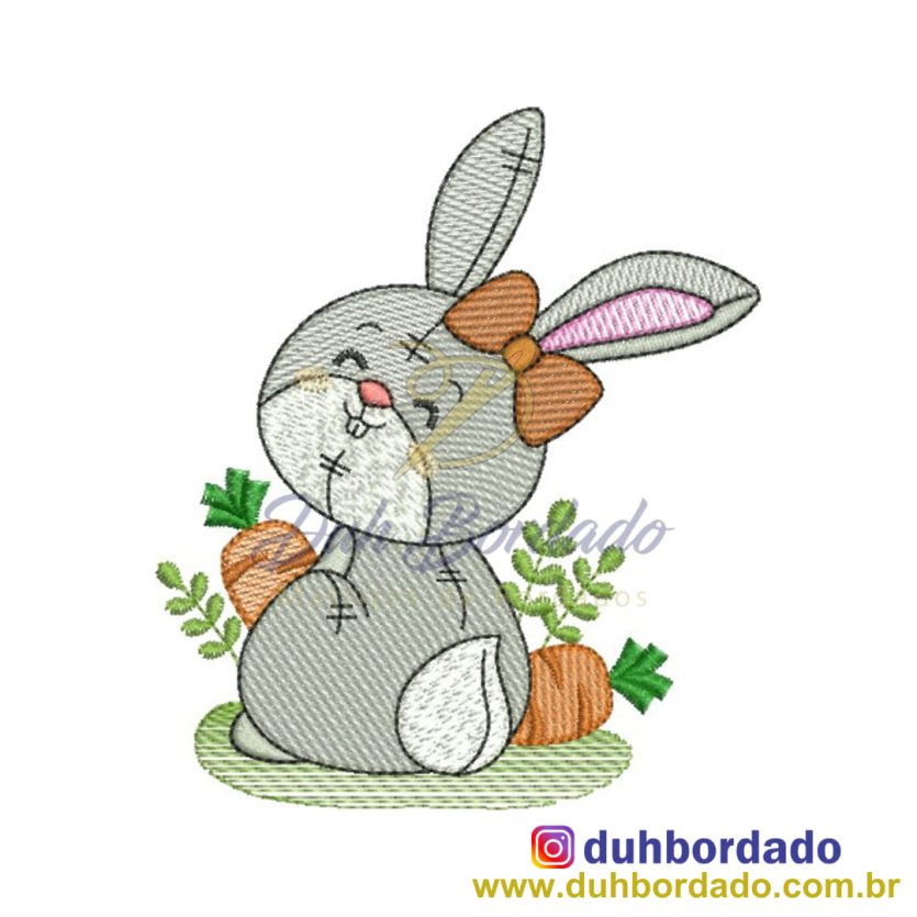 Matriz de Bordado Coelho de Páscoa
