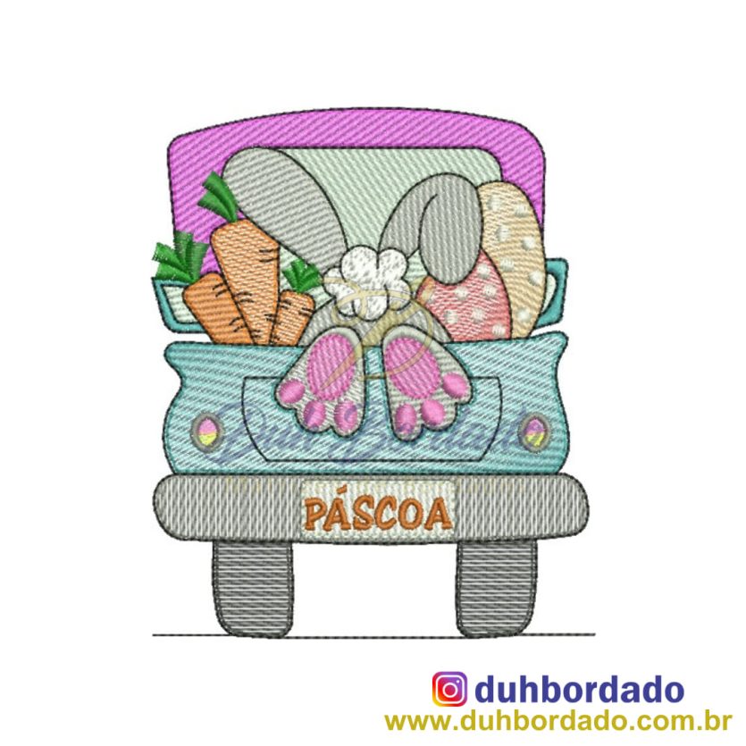 Matriz de Bordado Coelho de Páscoa