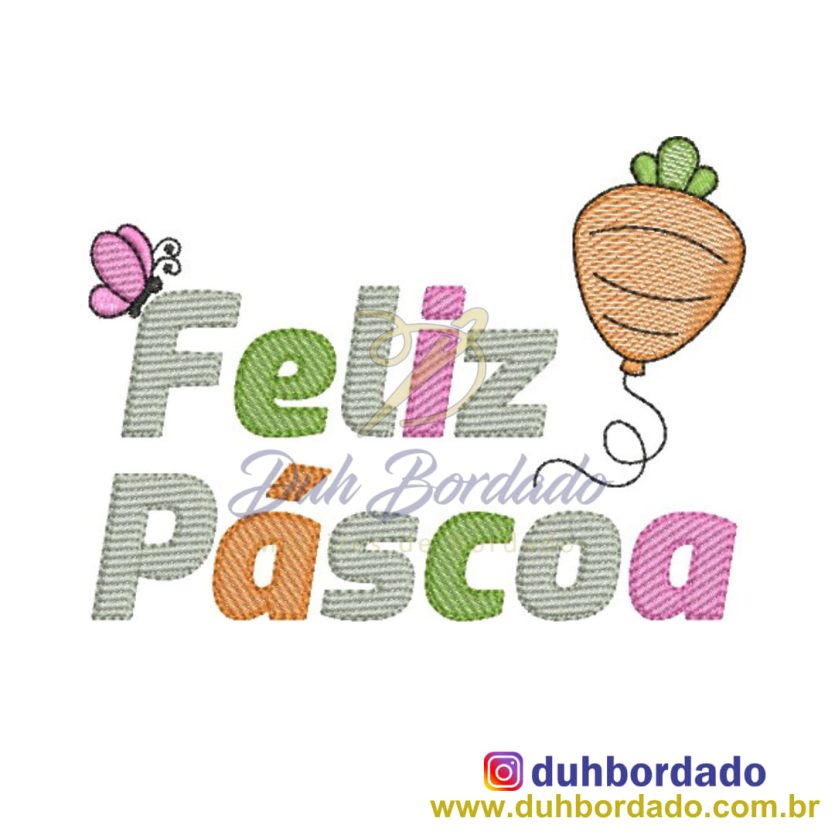 Matriz de Bordado Feliz Páscoa