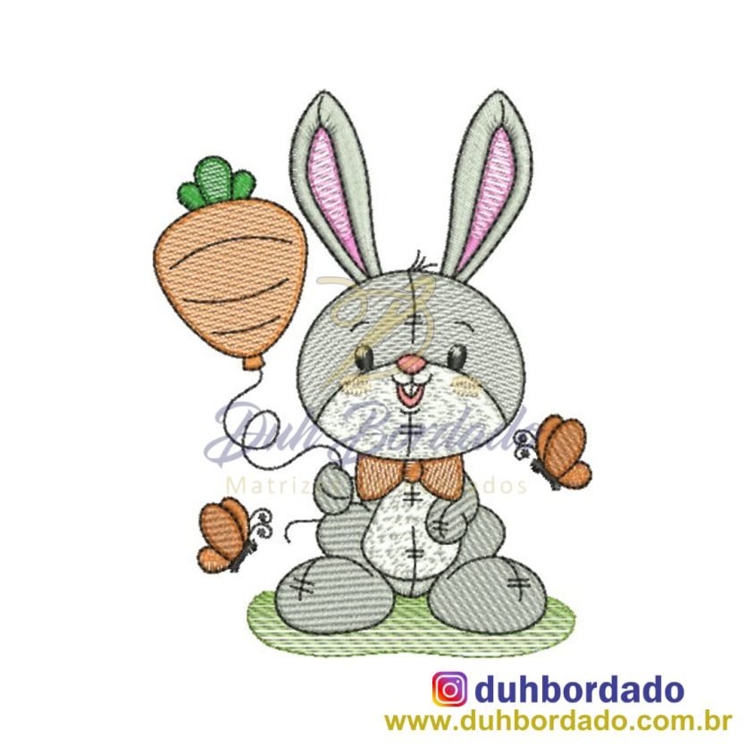 Matriz de Bordado Coelho de Páscoa