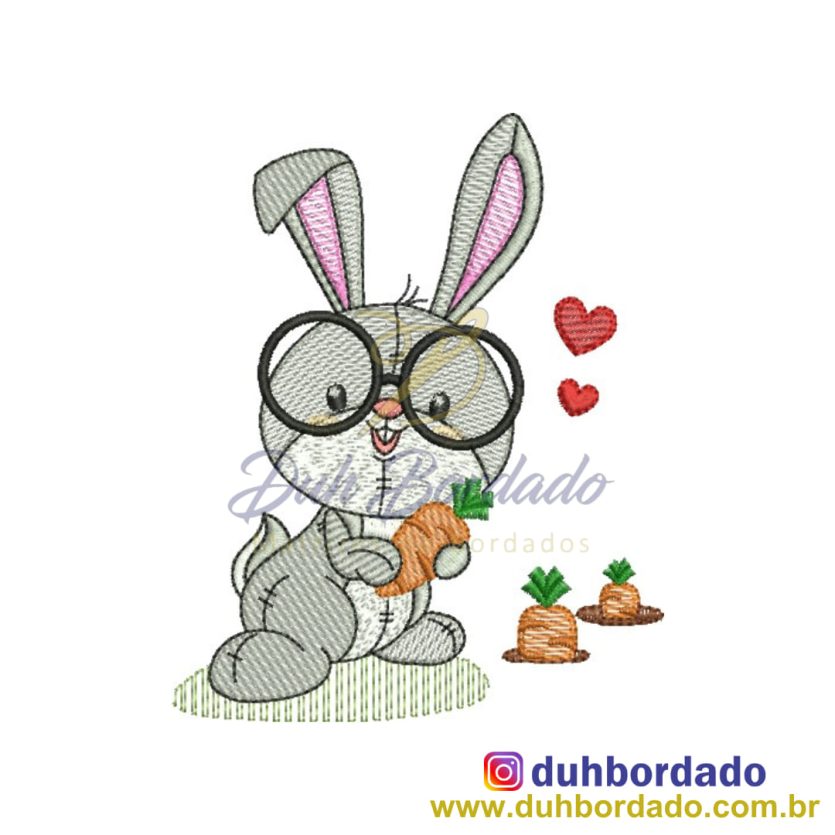 Matriz de Bordado Coelho de Páscoa